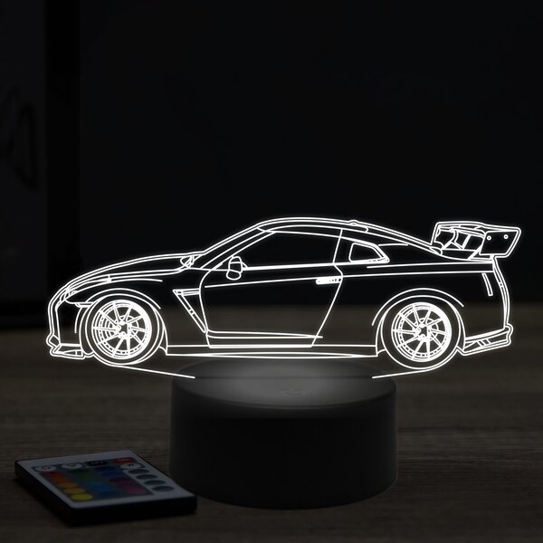 Beling 3D lampa,nissan GTR side , 7 farebná Y116