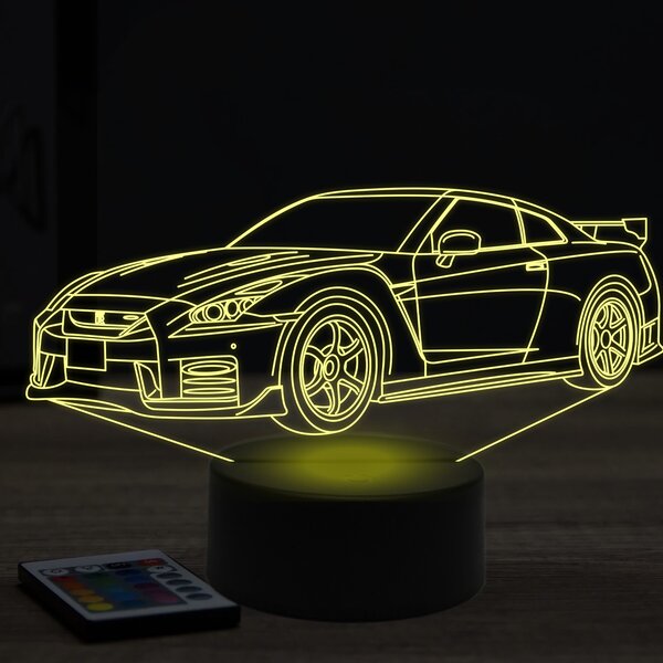 Beling 3D lampa,nissan GTR R35, 7 farebná Y114