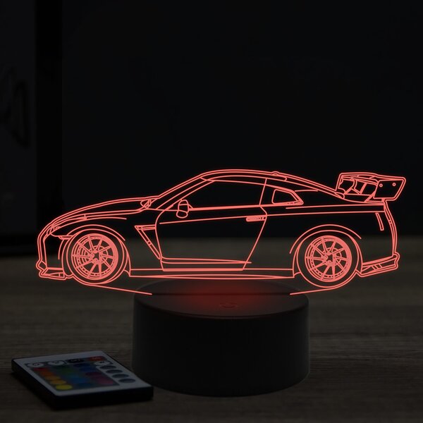 Beling 3D lampa,nissan GTR side , 7 farebná Y116
