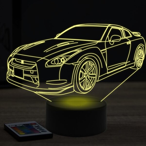 Beling 3D lampa,nissan GTR R35 model 2, 7 farebná Y115