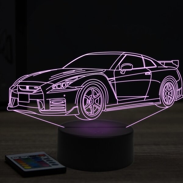 Beling 3D lampa,nissan GTR R35, 7 farebná Y114