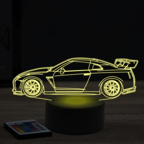 Beling 3D lampa,nissan GTR side , 7 farebná Y116
