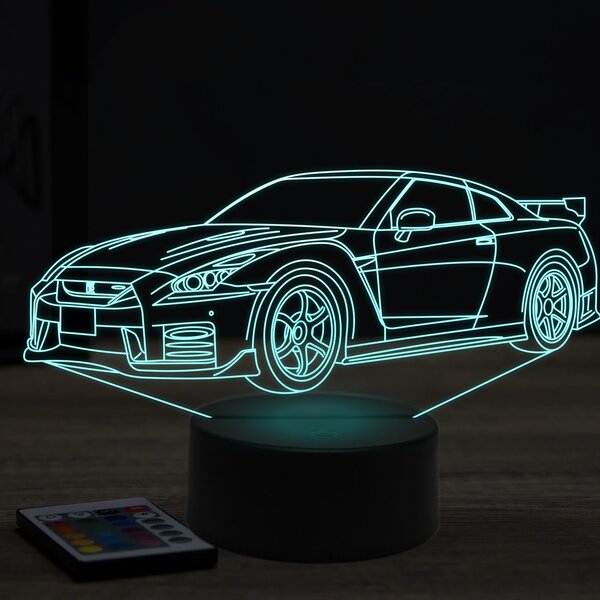 Beling 3D lampa,nissan GTR R35, 7 farebná Y114