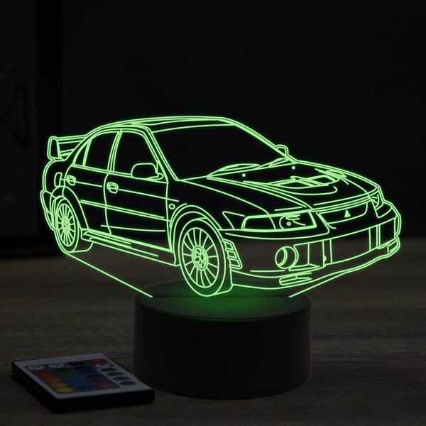 Beling 3D lampa,mitsubishi EVO6 1999, 7 farebná Y22