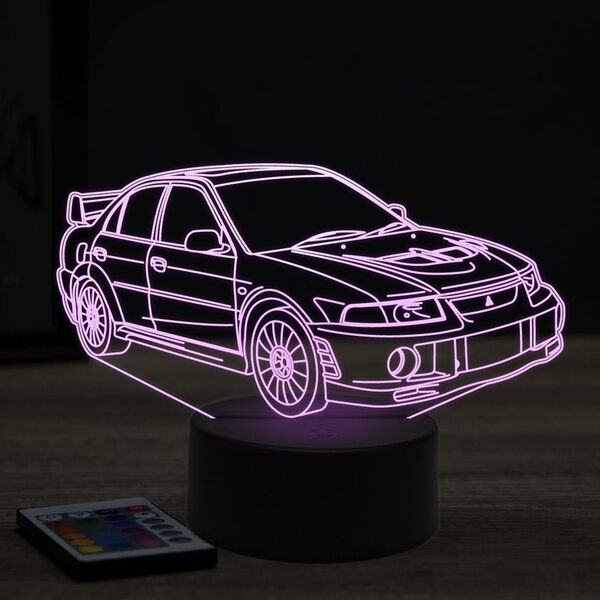 Beling 3D lampa,mitsubishi EVO6 1999, 7 farebná Y22
