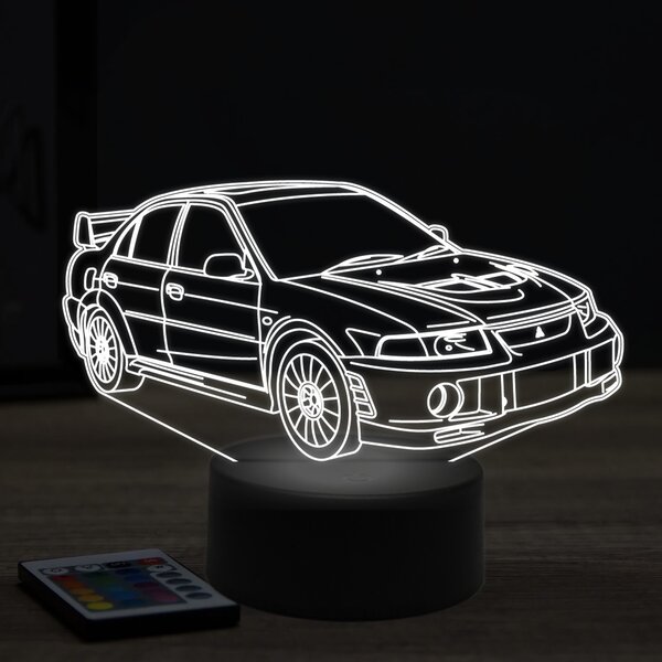 Beling 3D lampa,mitsubishi EVO6 1999, 7 farebná Y22