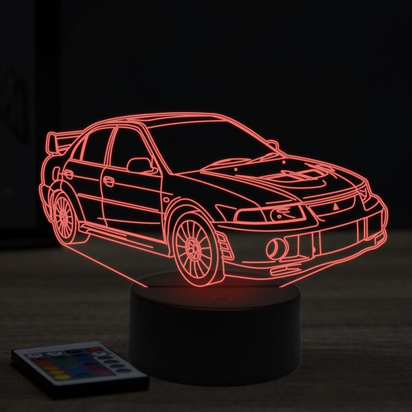 Beling 3D lampa,mitsubishi EVO6 1999, 7 farebná Y22