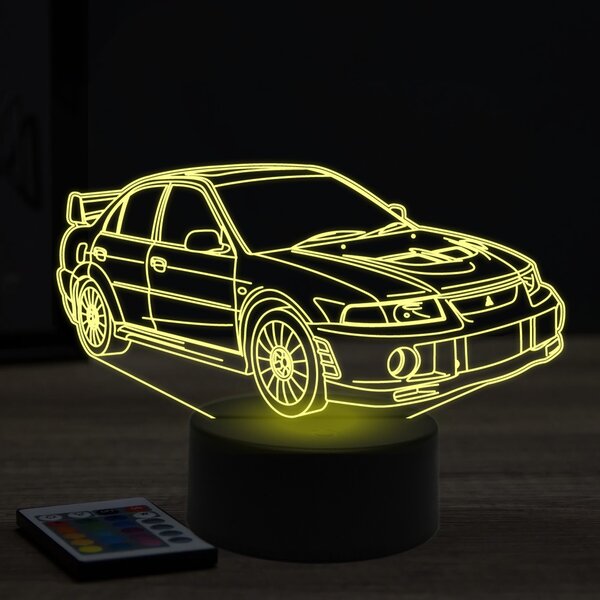 Beling 3D lampa,mitsubishi EVO6 1999, 7 farebná Y22