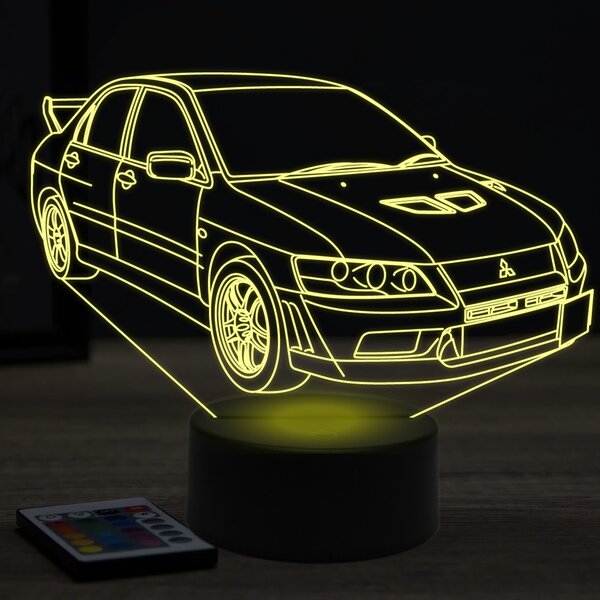 Beling 3D lampa, mitsubishi EVO7 ,7 farebná Y29