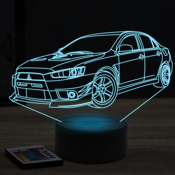 Beling 3D lampa, mitsubishi evolution,7 farebná Y30