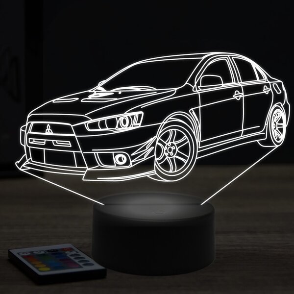 Beling 3D lampa, mitsubishi evolution,7 farebná Y30