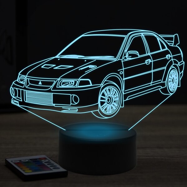 Beling 3D lampa, mitsubishi EVO6 ,7 farebná Y28