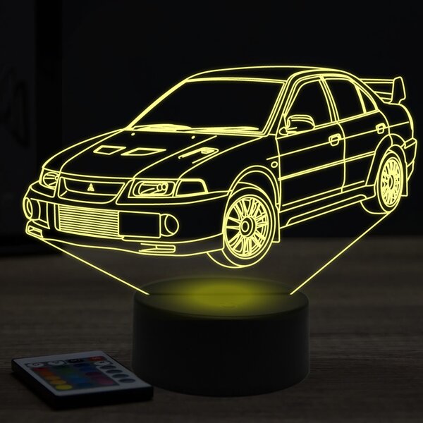 Beling 3D lampa, mitsubishi EVO6 ,7 farebná Y28