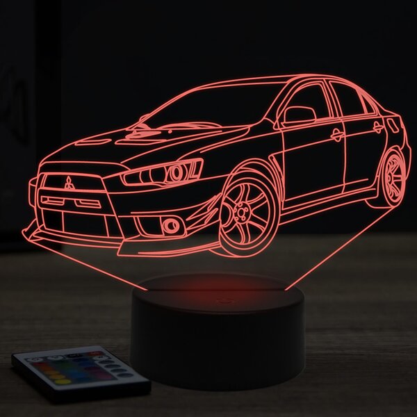 Beling 3D lampa, mitsubishi evolution,7 farebná Y30