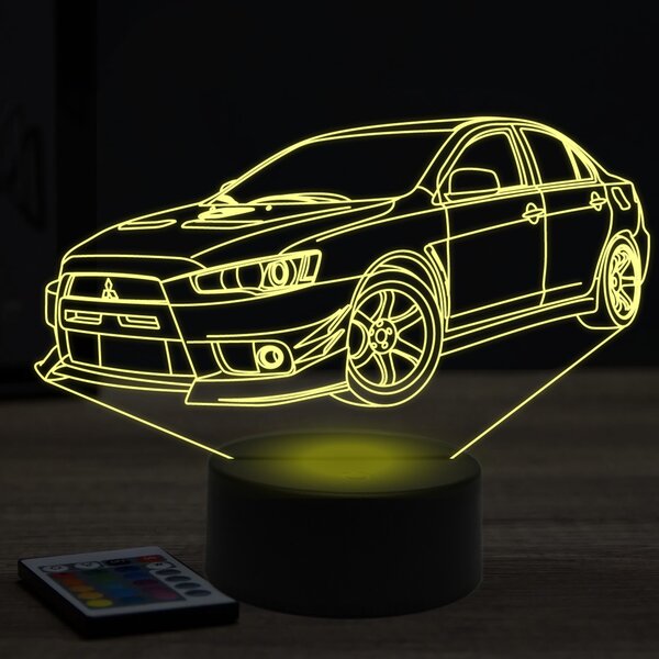 Beling 3D lampa, mitsubishi evolution,7 farebná Y30