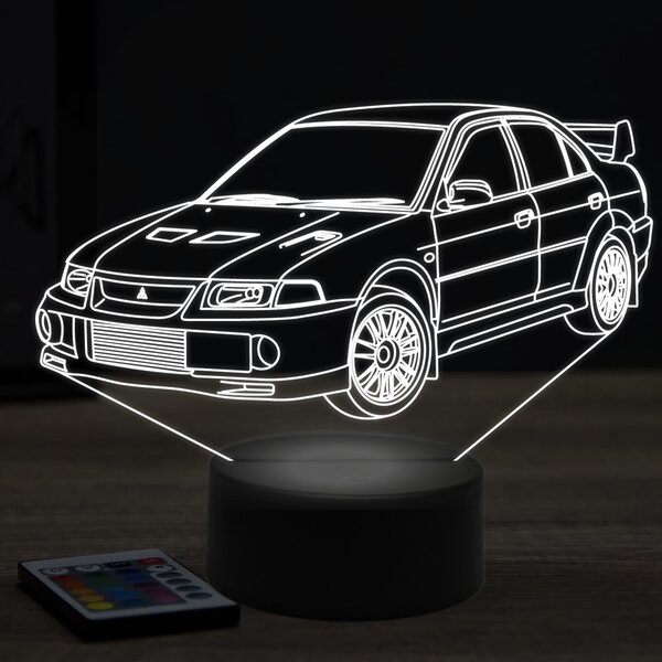 Beling 3D lampa, mitsubishi EVO6 ,7 farebná Y28