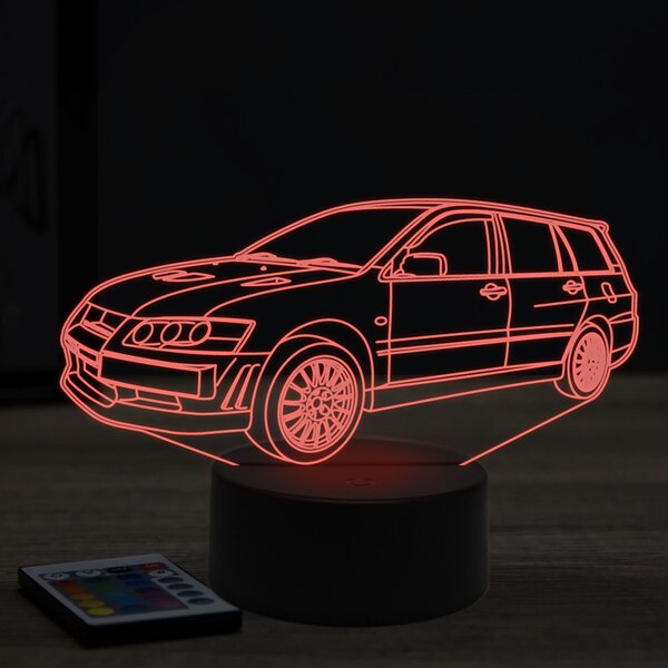Beling 3D lampa, mitsubishi evolution universal ,7 farebná Y32