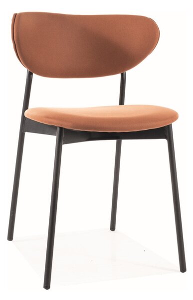 Jedálenská stolička ANGER - čierna / oranžová