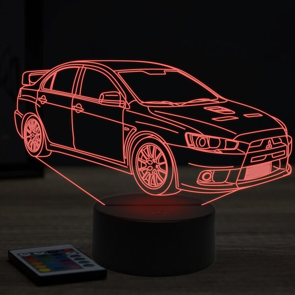 Beling 3D lampa,Mitsubishi Evo X model 2 ,7 farebná Y37