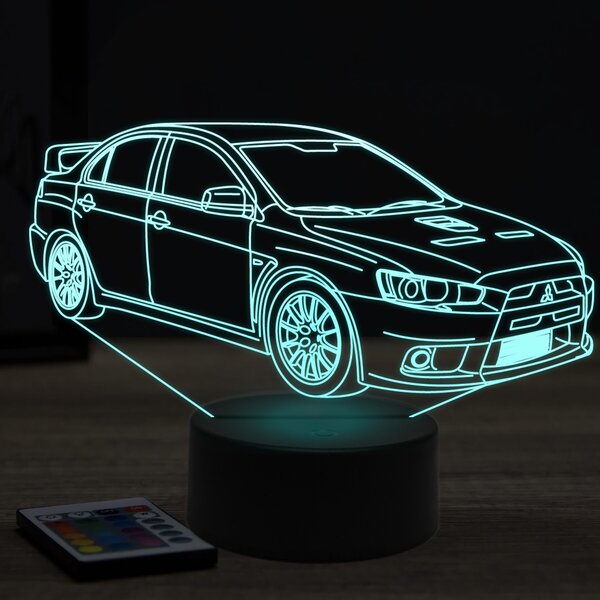 Beling 3D lampa,Mitsubishi Evo X model 2 ,7 farebná Y37