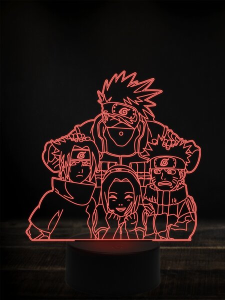 Beling 3D lampa,Kakishi tím,7 farebná Y38L4