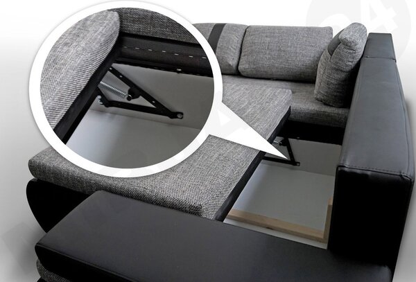 Mirjan24 Rohová sedacia súprava Sofia Mini, Dostupné poťahy: ekokoža Soft 017 + Lux 06, Strana: ľavá 5902928085075