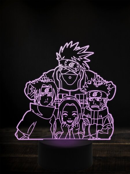Beling 3D lampa,Kakishi tím,7 farebná Y38L4