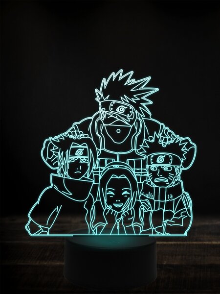 Beling 3D lampa,Kakishi tím,7 farebná Y38L4
