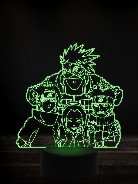 Beling 3D lampa,Kakishi tím,7 farebná Y38L4