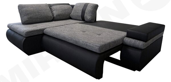 Mirjan24 Rohová sedacia súprava Sofia Mini, Dostupné poťahy: ekokoža Soft 017 + Lux 06, Strana: ľavá 5902928085075