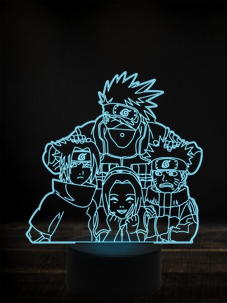 Beling 3D lampa,Kakishi tím,7 farebná Y38L4