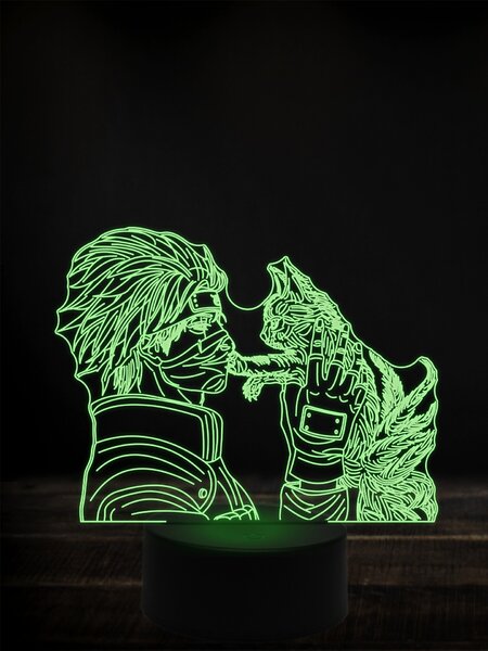 Beling 3D lampa, Naruto a mačka,7 farebná Y38L12