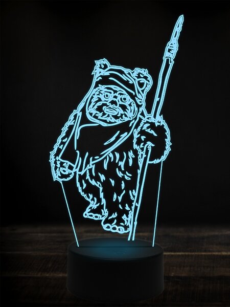 Beling 3D lampa, Wicket W. Warrick, 7 farebná WD2
