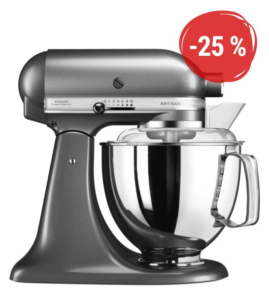 Kuchynský robot KitchenAid Artisan 5KSM175 - strieborno sivá