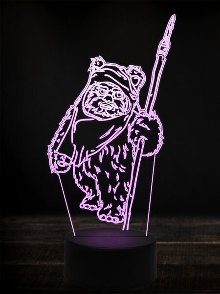 Beling 3D lampa, Wicket W. Warrick, 7 farebná WD2
