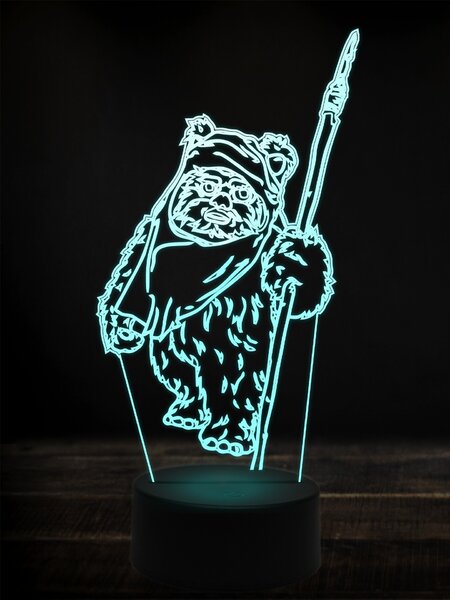 Beling 3D lampa, Wicket W. Warrick, 7 farebná WD2