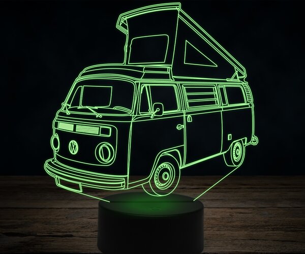 Beling 3D lampa,Volkswagen caravan westfalia ,7 farebná VW7