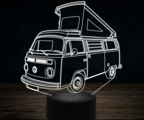 Beling 3D lampa,Volkswagen caravan westfalia ,7 farebná VW7