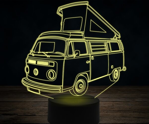 Beling 3D lampa,Volkswagen caravan westfalia ,7 farebná VW7
