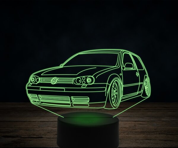 Beling 3D lampa,volksvagen golf 6,7 farebná VW11