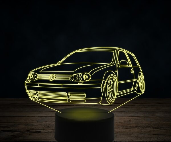 Beling 3D lampa,volksvagen golf 6,7 farebná VW11