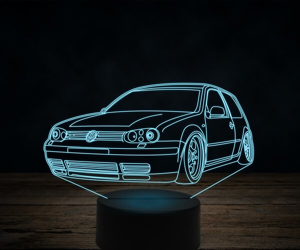 Beling 3D lampa,volksvagen golf 6,7 farebná VW11