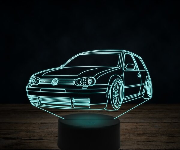 Beling 3D lampa,volksvagen golf 6,7 farebná VW11