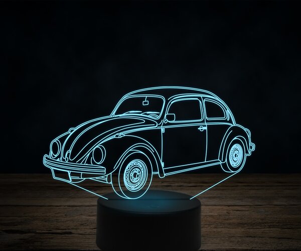 Beling 3D lampa,Vokswagen Beetle 1994, 7 farebná VW14