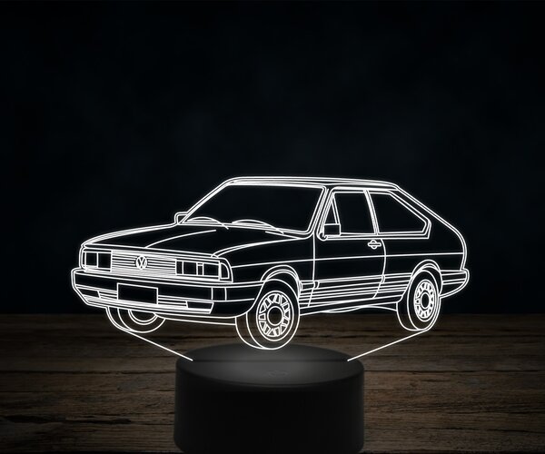 Beling 3D lampa,Volkswagen car, 7 farebná VW17