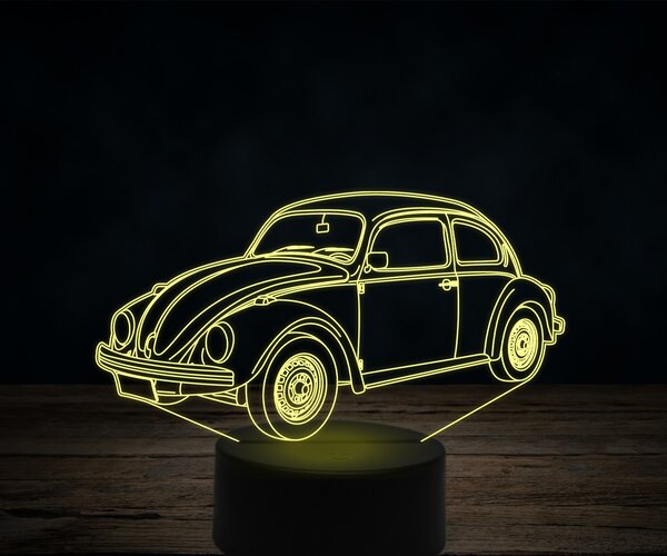 Beling 3D lampa,Vokswagen Beetle 1994, 7 farebná VW14