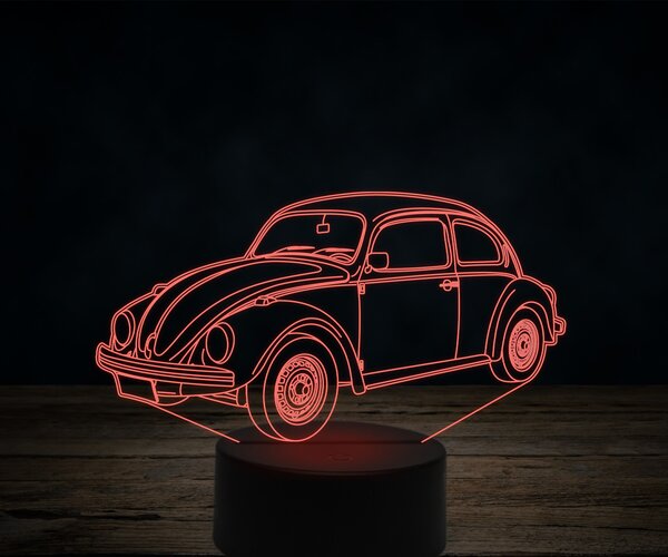 Beling 3D lampa,Vokswagen Beetle 1994, 7 farebná VW14