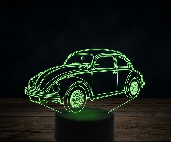 Beling 3D lampa,Vokswagen Beetle 1994, 7 farebná VW14