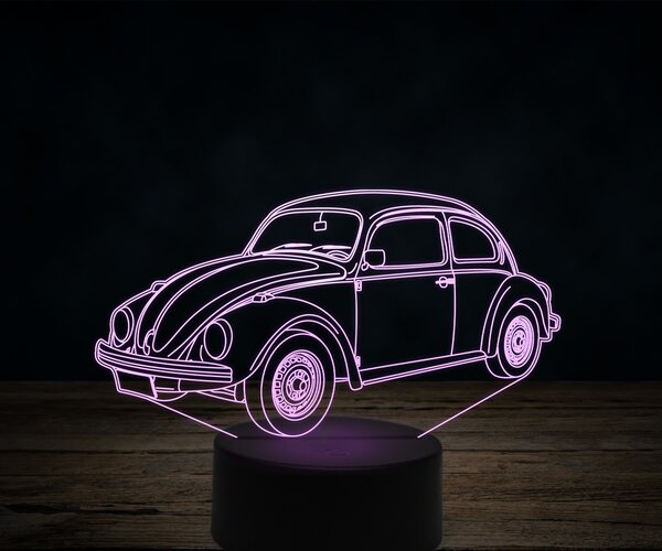 Beling 3D lampa,Vokswagen Beetle 1994, 7 farebná VW14