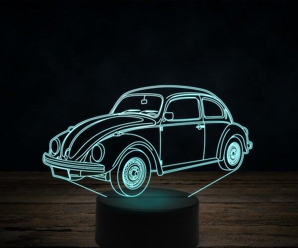 Beling 3D lampa,Vokswagen Beetle 1994, 7 farebná VW14